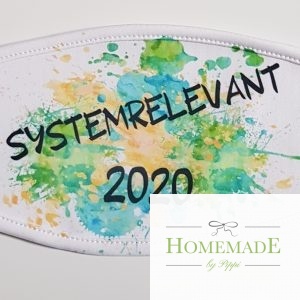 Gesichtsmaske "systemrelevant (grün)"